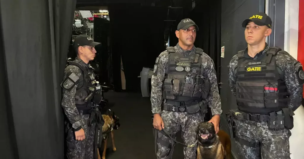 Operação de segurança na Band após alerta de bomba durante debate entre Flávio e Lula